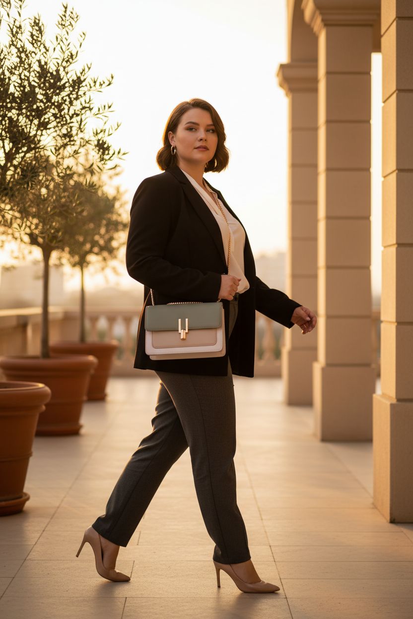Sage and neutral color-block crossbody purse from TOP BAND, perfect for stylish outings.