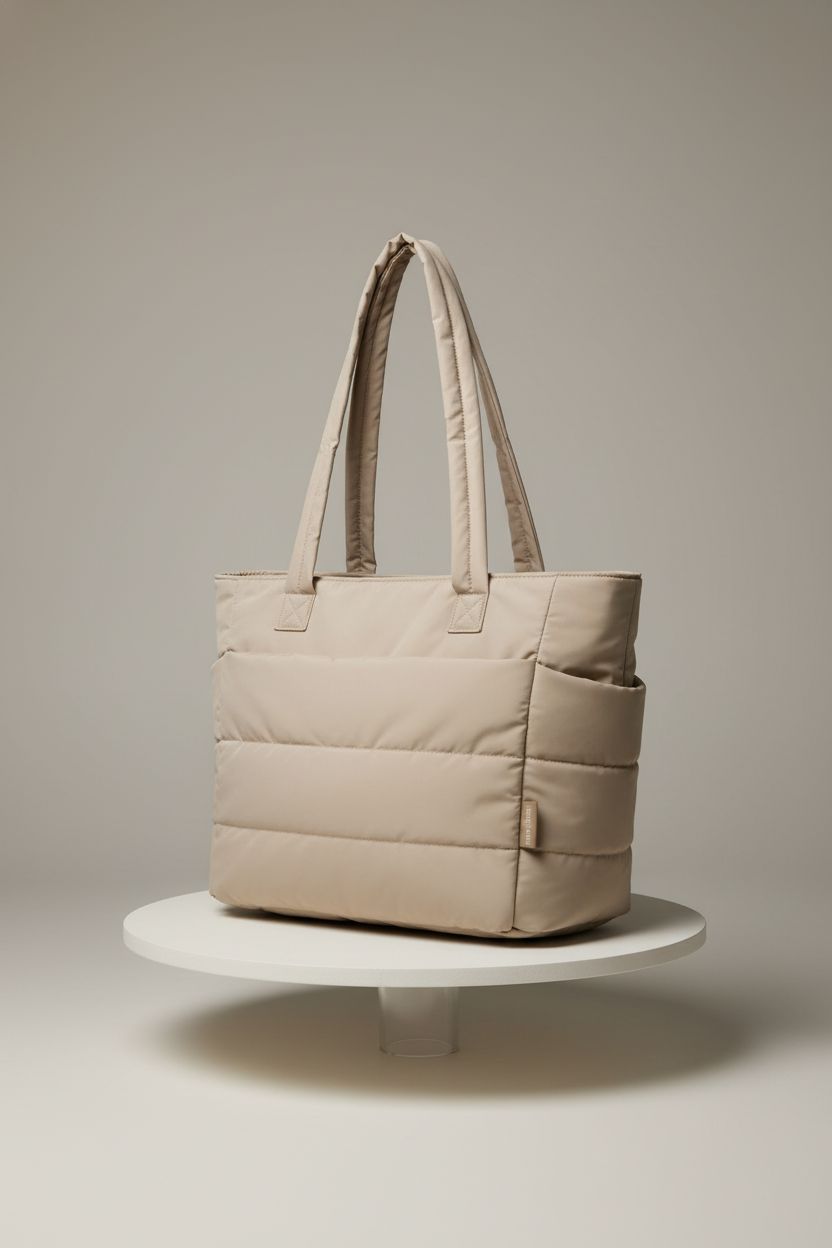 BAGSMART designer tote bag showcasing craftsmanship on a clean studio backdrop.