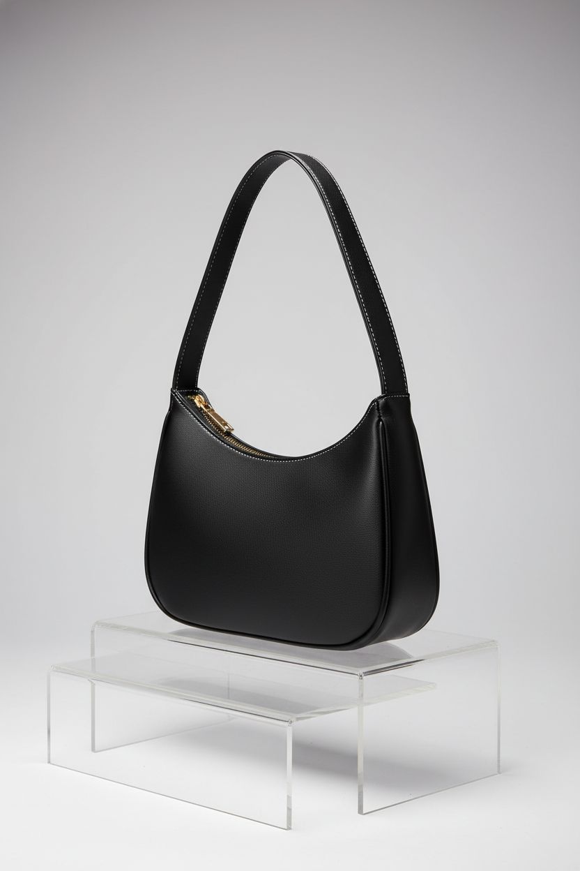 CYHTWSDJ black hobo purse highlighting PU leather texture and zipper details.