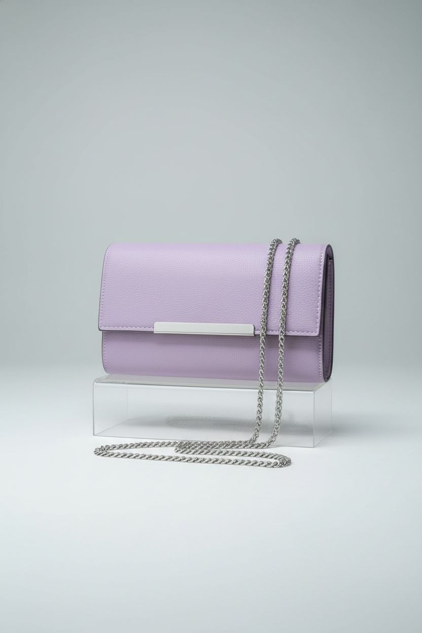 Product image of AFKOMST light purple purse showcasing its sleek design and quality materials