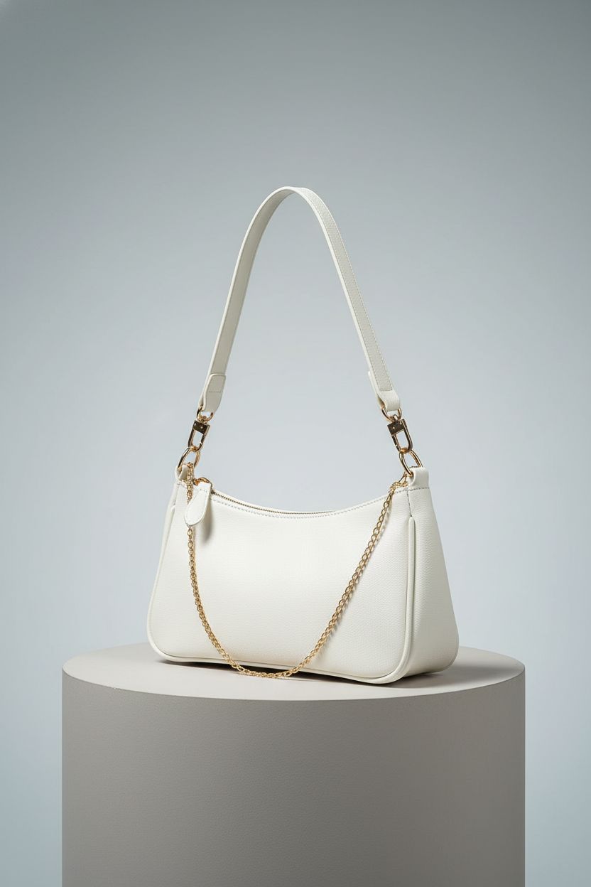 VODIU lightweight handbag displayed on a pedestal, highlighting its versatile designs.