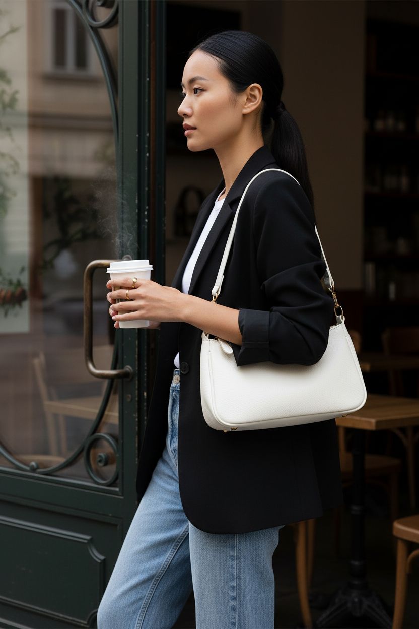 VODIU lightweight clutch tote handbag with zipper closure, showcasing texture and design.