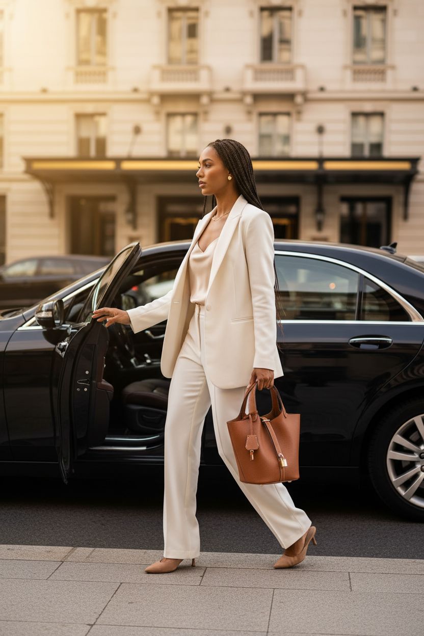 Designer leather bucket bag by hedexe, brown top-handle tote for luxury style.