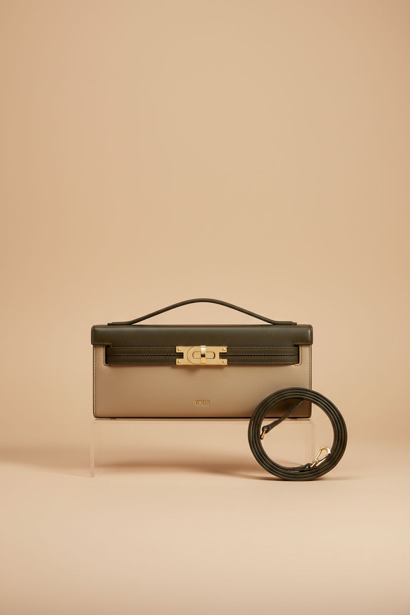 Close-up of JW PEI dark olive faux suede bag highlighting its texture and elegant design.