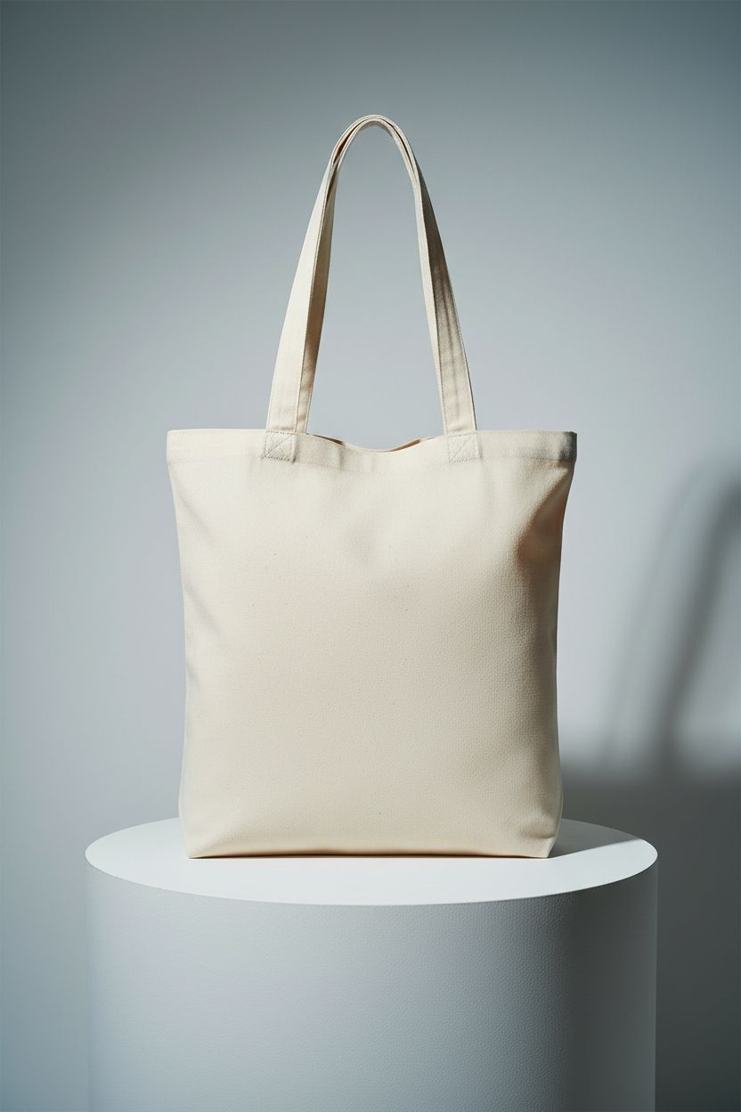 MOLOVA premium canvas tote bag displayed on a clean studio backdrop