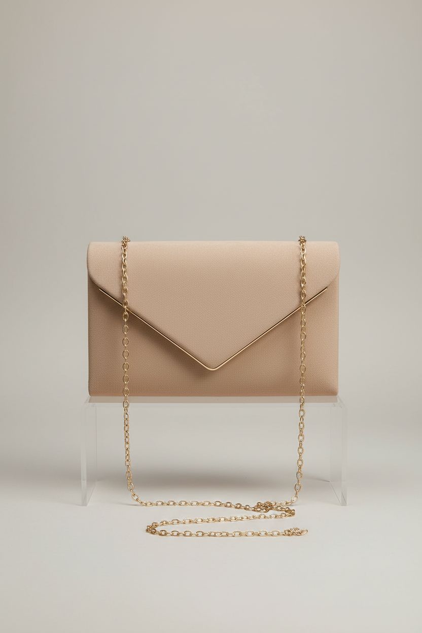 BBjinronjy faux suede wedding clutch on display, showcasing its chic design