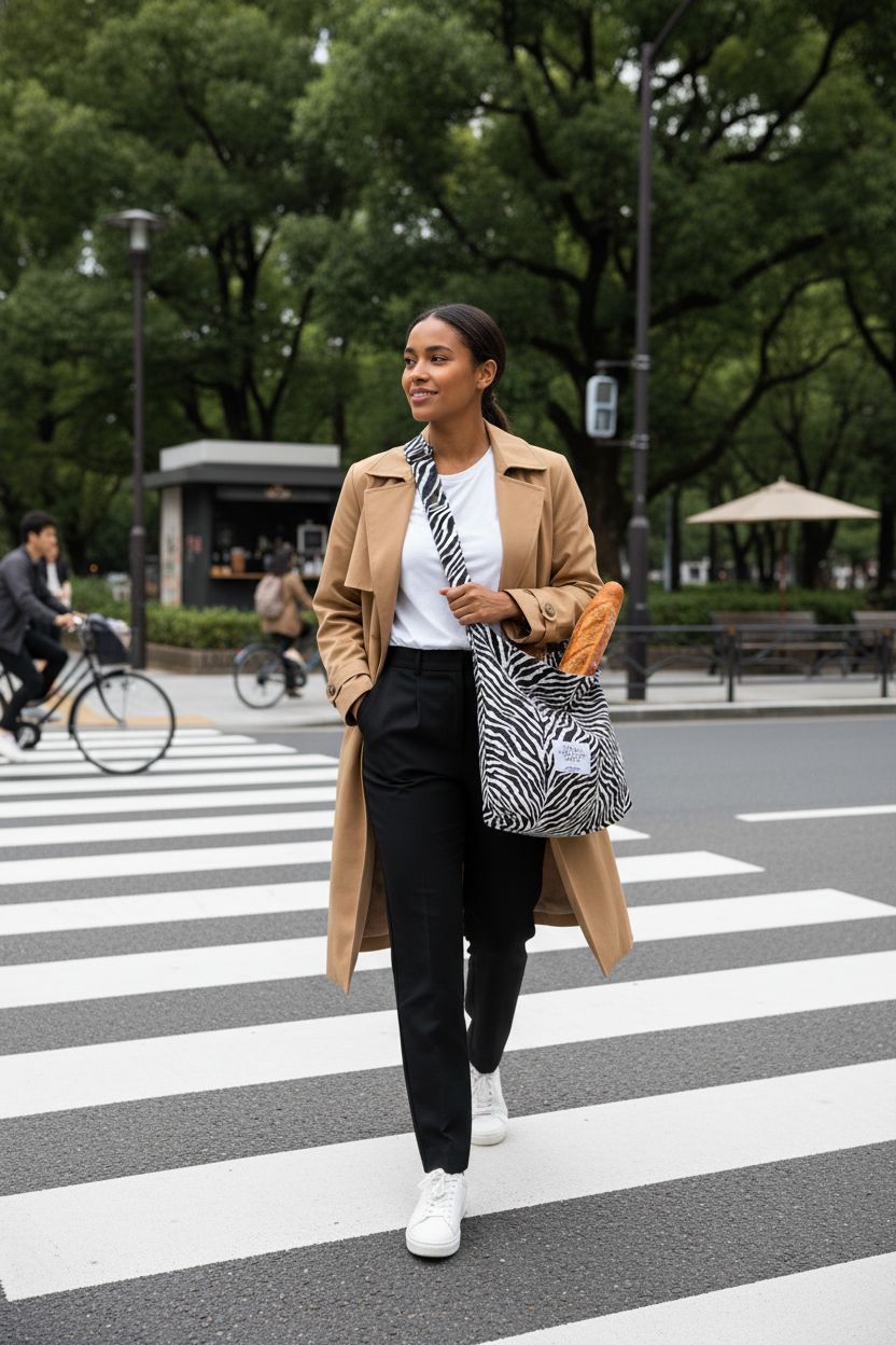 Zebra canvas hobo bag worn crossbody, perfect for city strolls and casual outings