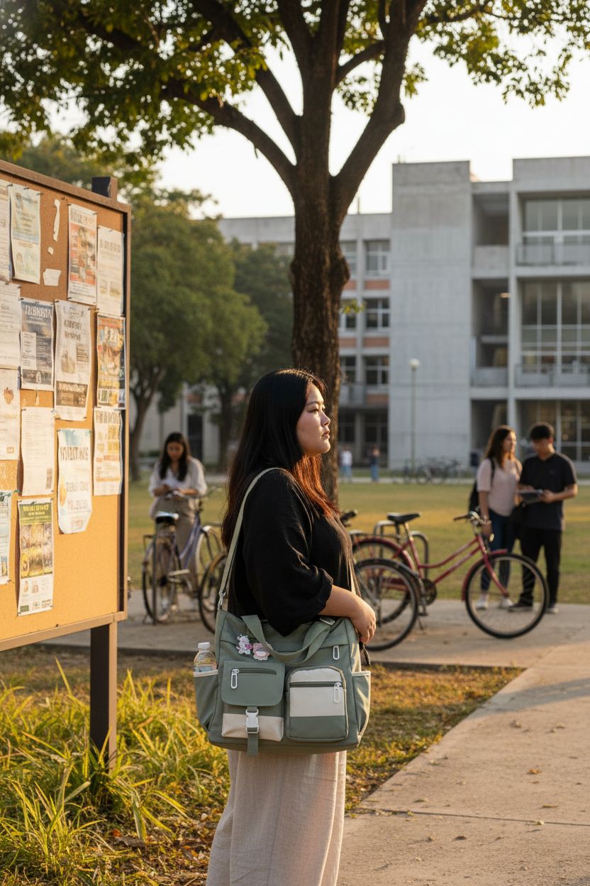 Sage-green Phaoullzon crossbody bag worn at hip height, perfect for teens' kawaii style.