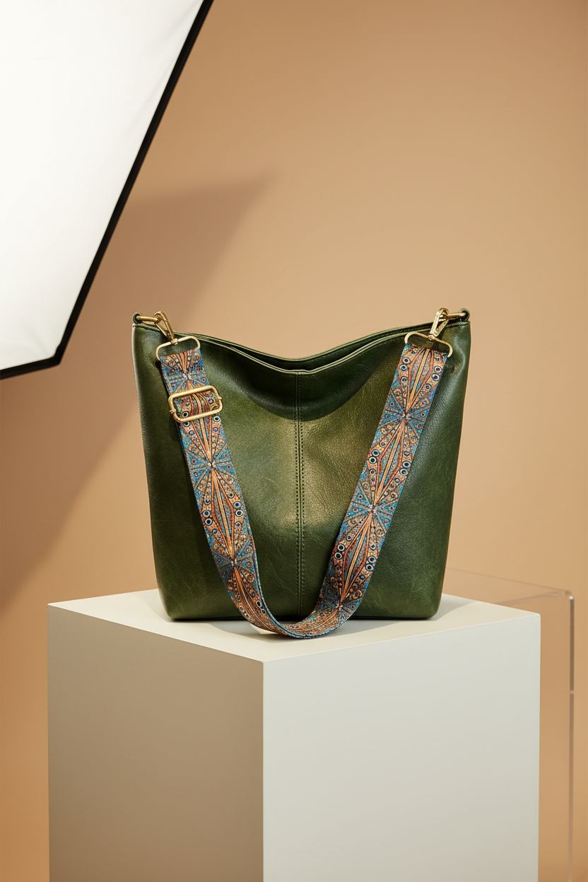 MaijjLyn green hobo bag on a clean studio backdrop, showcasing its stylish design and quality.