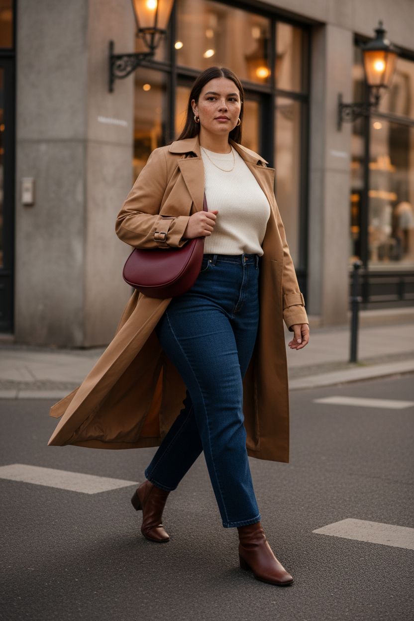 FashionPuzzle burgundy crescent shoulder bag underarm purse in urban setting with warm streetlights