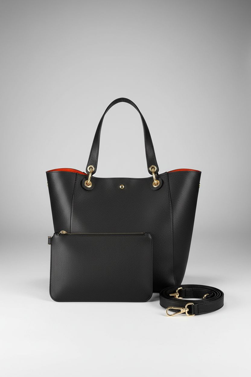 sqlp Large Work Tote Bag displayed in a studio, highlighting its quality materials and design.