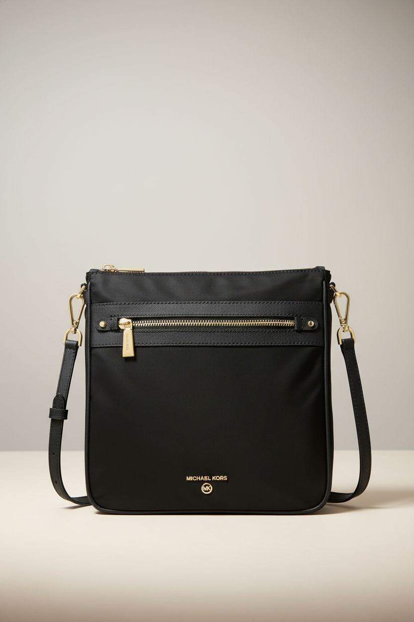 Michael Kors Jet Set Charm crossbody bag displayed in a clean studio, highlighting its sleek design.