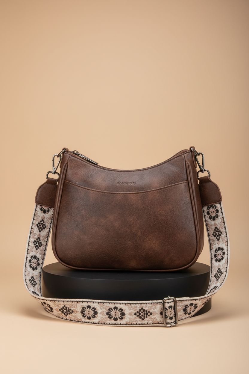 APHISON vegan leather crossbody bag showcased on a clean studio set.
