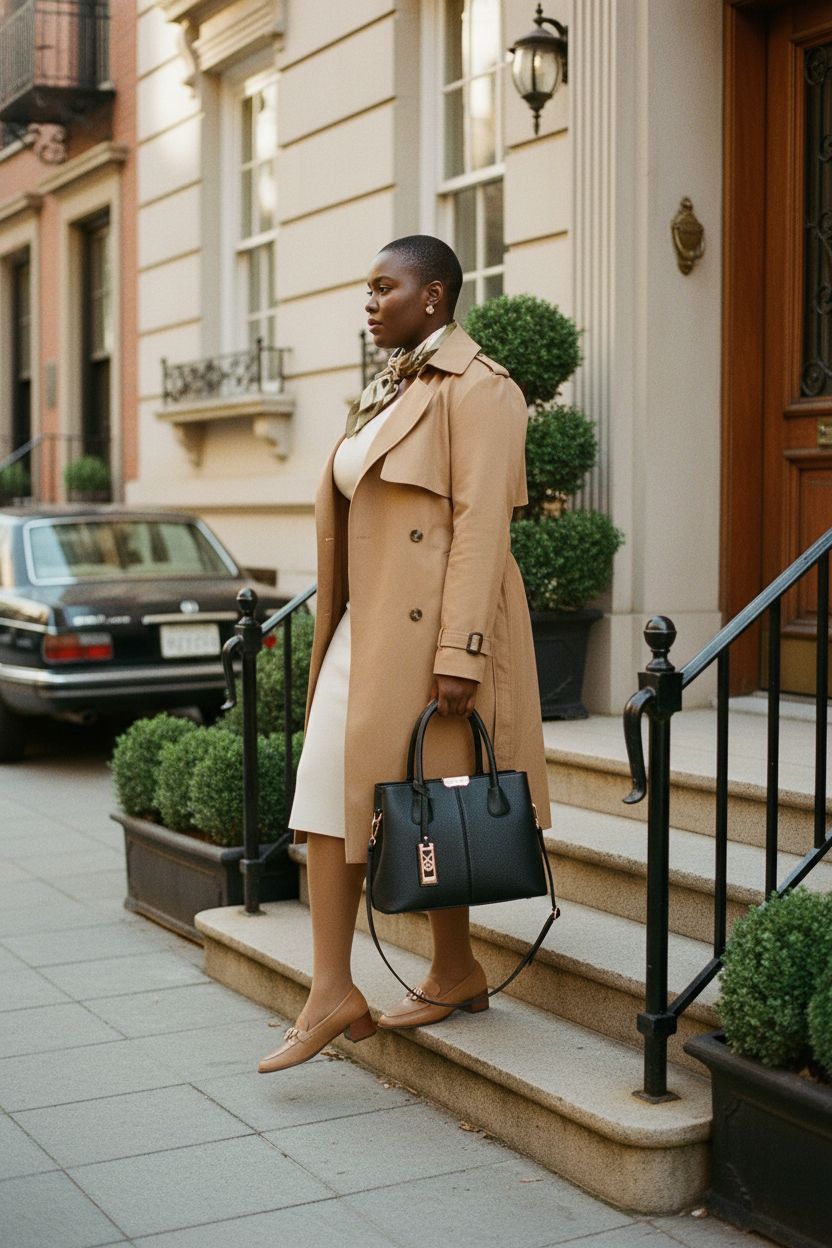 COCIFER cream satchel handbag elegantly displayed on townhouse steps, ideal for classy events.
