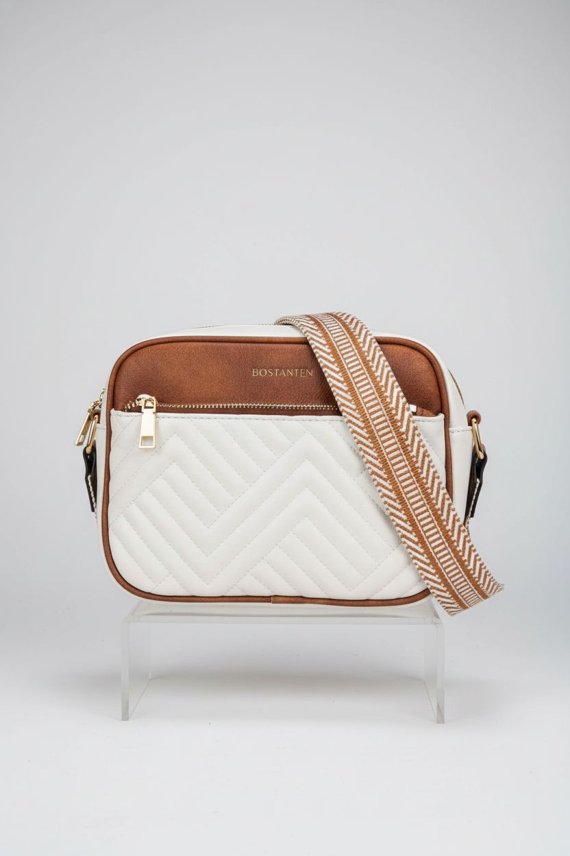 BOSTANTEN small shoulder handbag on a clean studio set showcasing its design.