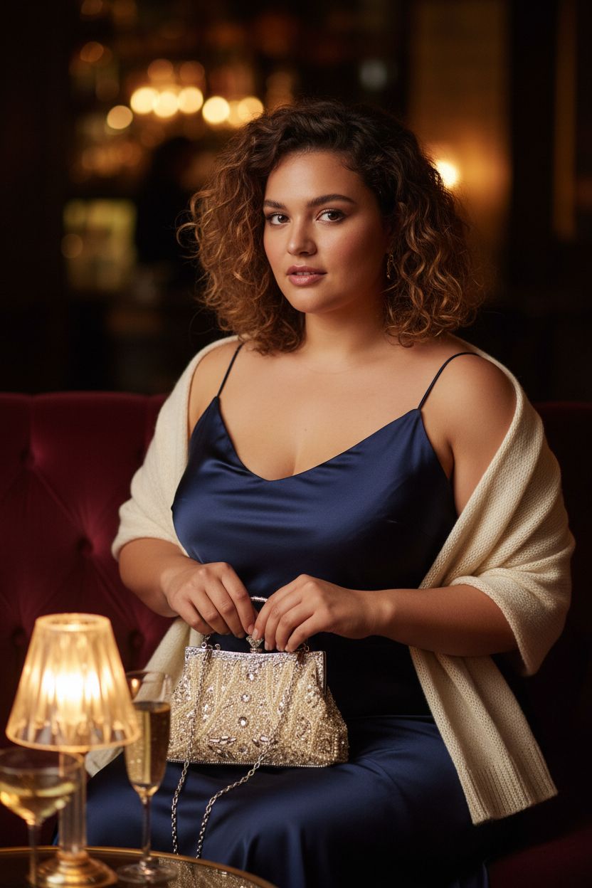 Champagne beaded clutch purse by WRINGKIT, showcasing elegant design for cocktail events.