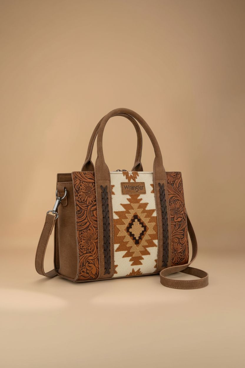 Montana West western tooled leather purse displayed in clean studio setting