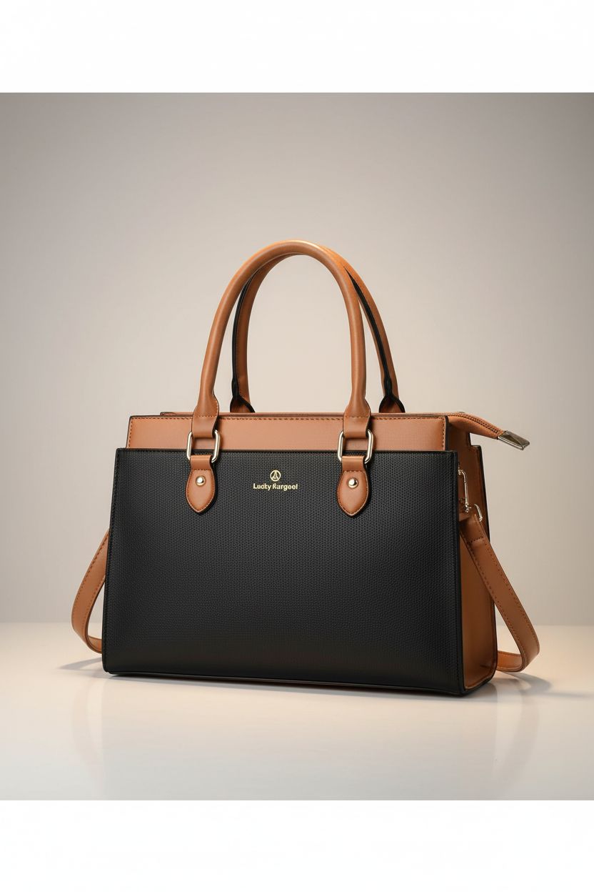 KURGOOL premium black and brown tote bag showcasing quality craftsmanship and style.