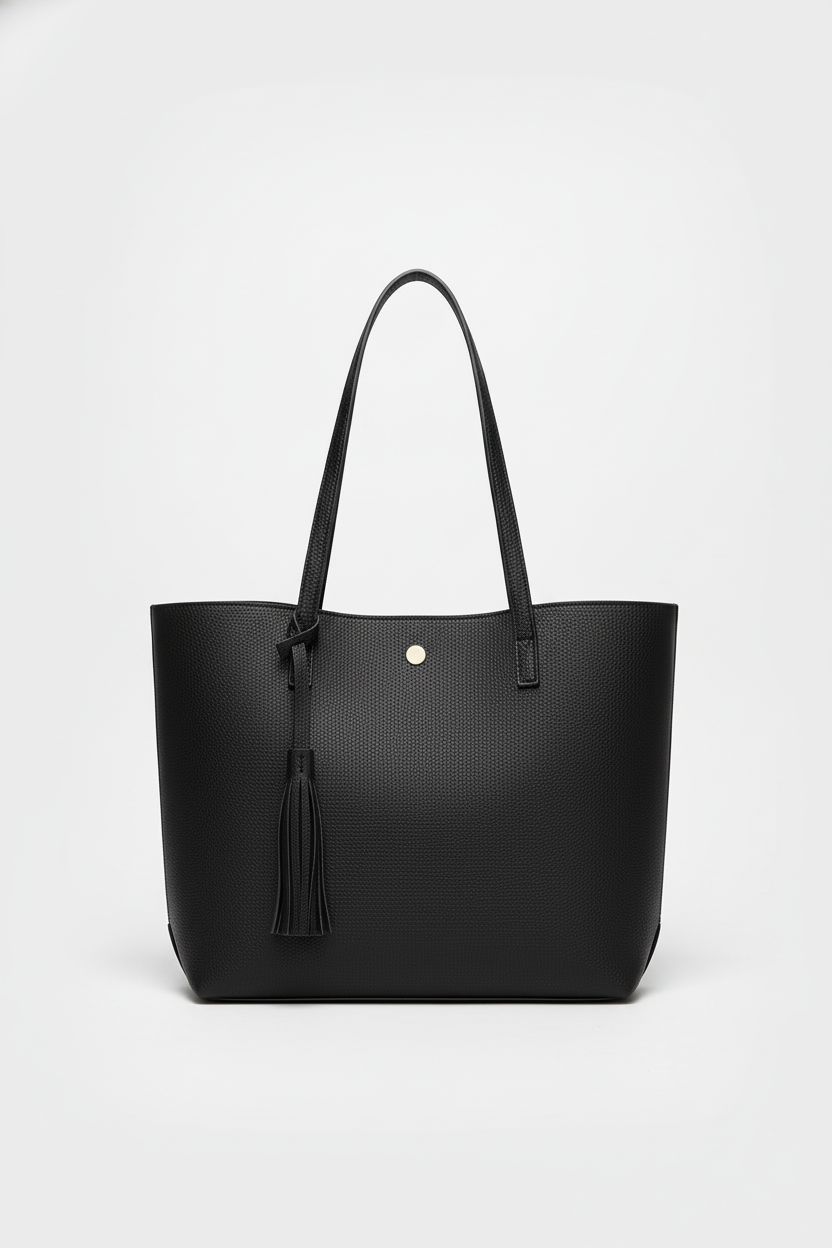 Dreubea Women's faux leather tote bag, showcasing its elegant design and spacious interior