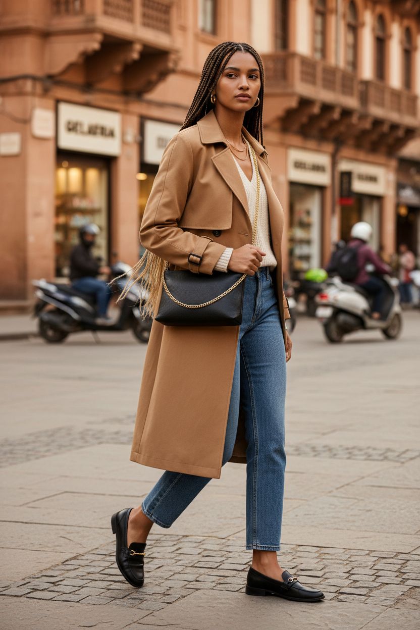 Dasein Italian genuine leather handbag in black, stylish clutch with gold chain strap, perfect for evenings.
