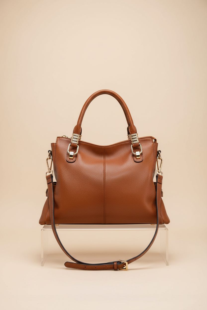 Kattee genuine leather purse displayed on a minimal backdrop, showcasing quality design