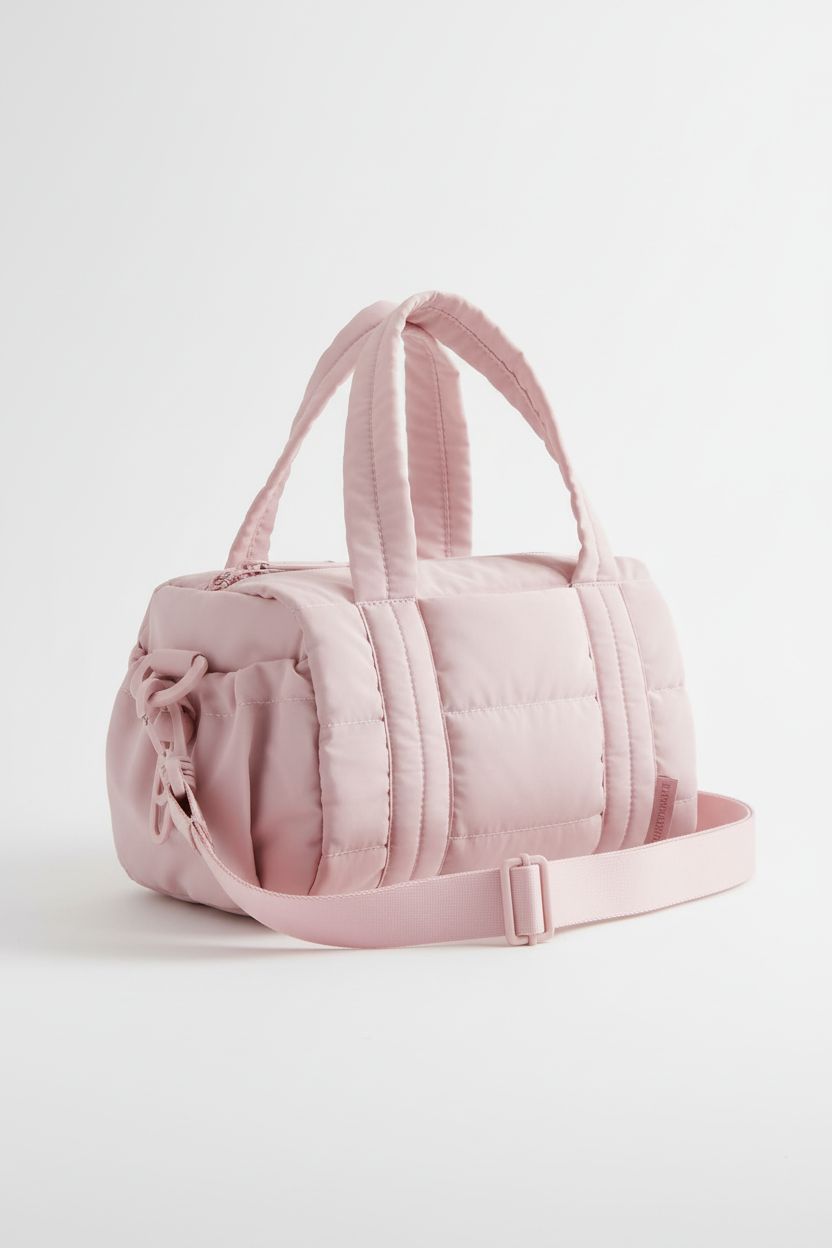 BAGSMART Candy Pink mini duffle bag showcased on a neutral backdrop.