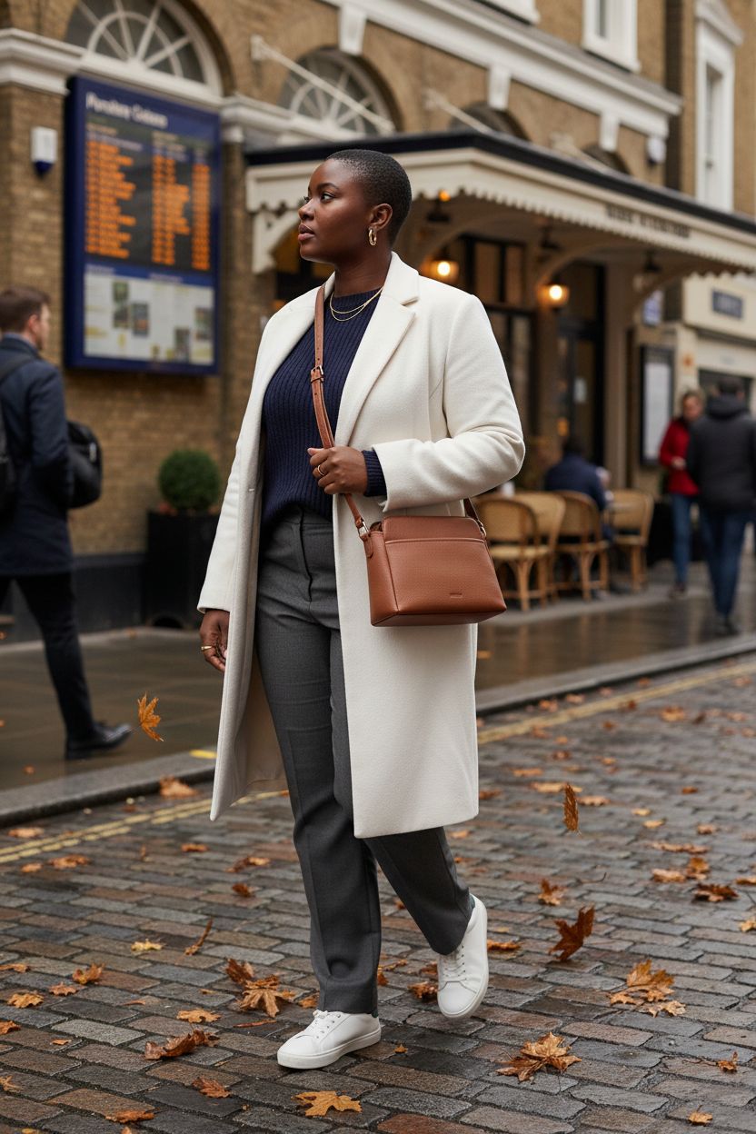 Befen RFID crossbody handbag in brown leather against a cobblestone street backdrop.