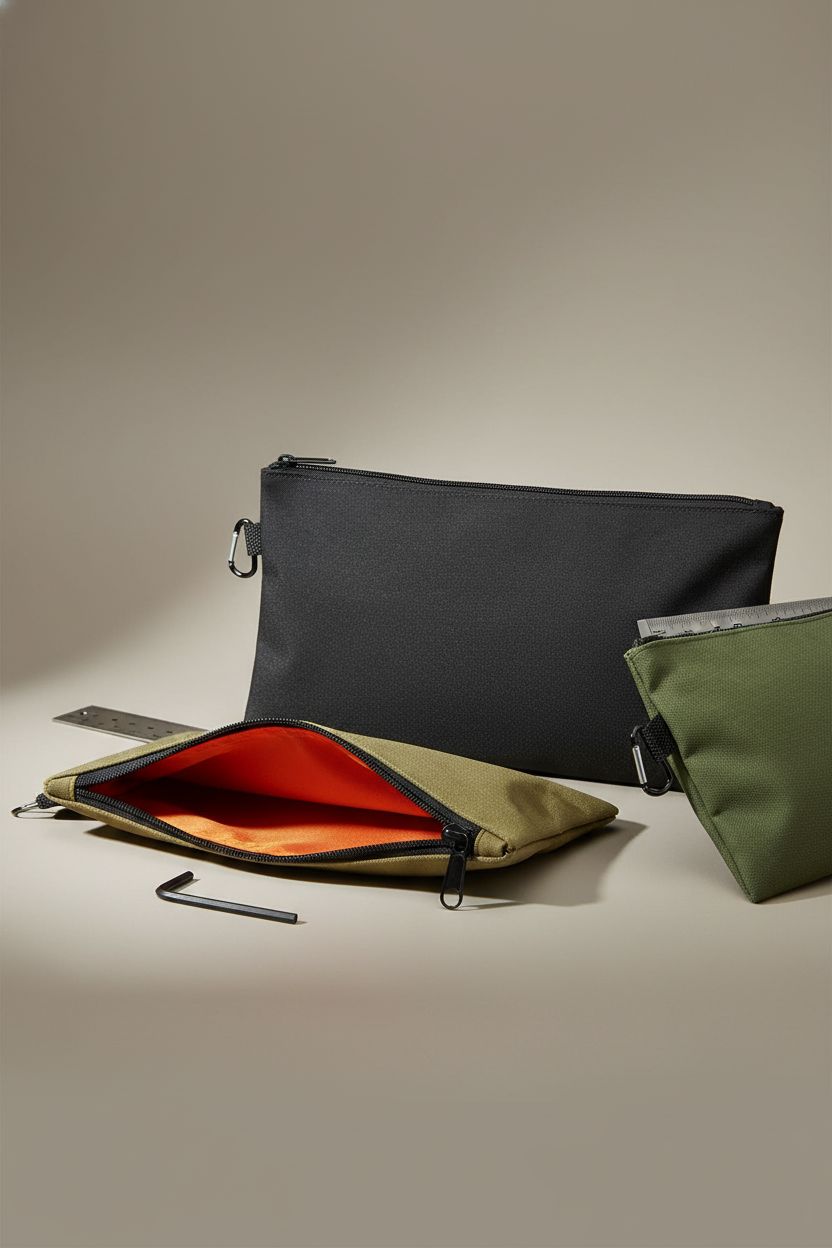 COIDEA utility pouches displayed on gray background showcasing their functionality