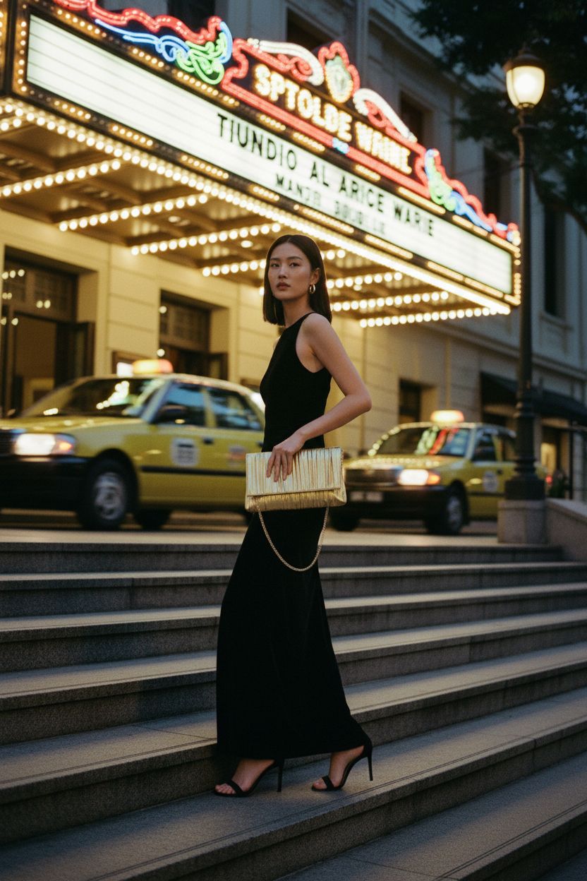 Elegant gold pleated clutch purse by BABEYOND, perfect for evening events.