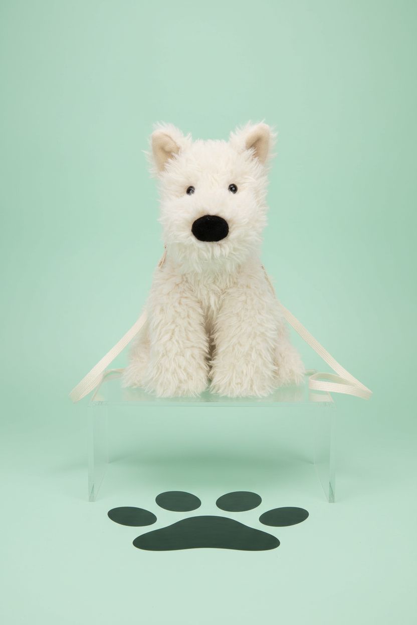 Wiywef Cute Dog Crossbody Bag highlighting fur texture and quality design.