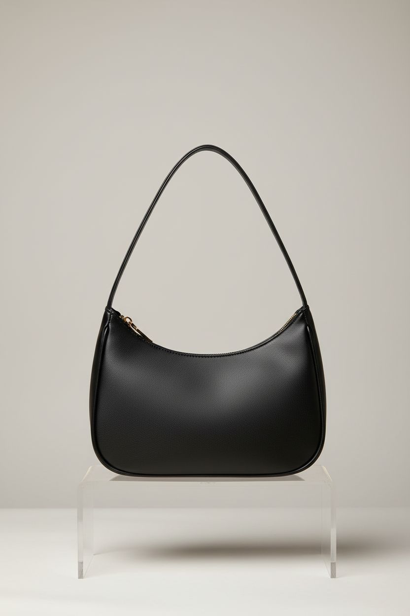 CYHTWSDJ black hobo handbag showcased in a studio, emphasizing its quality and design.