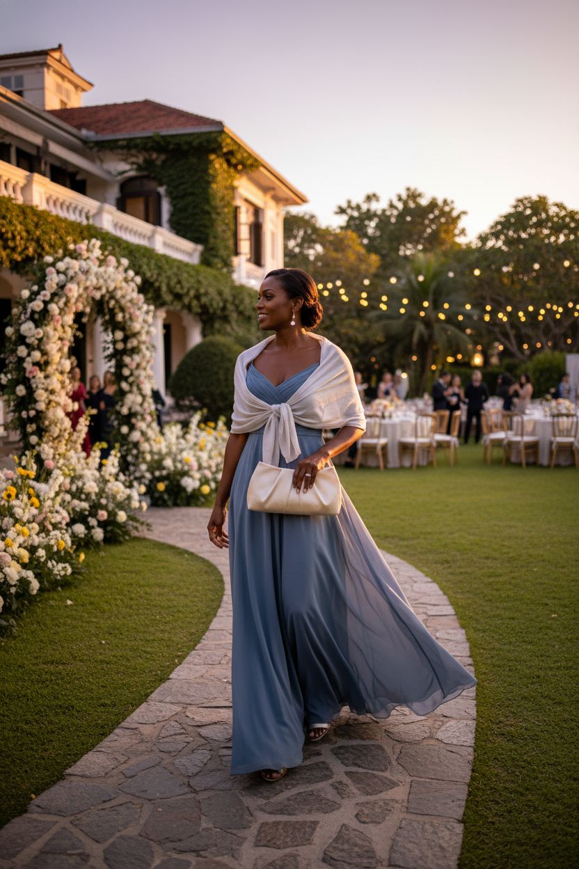 FLAIRFOLIO satin champagne clutch bag, stylish accessory for garden weddings