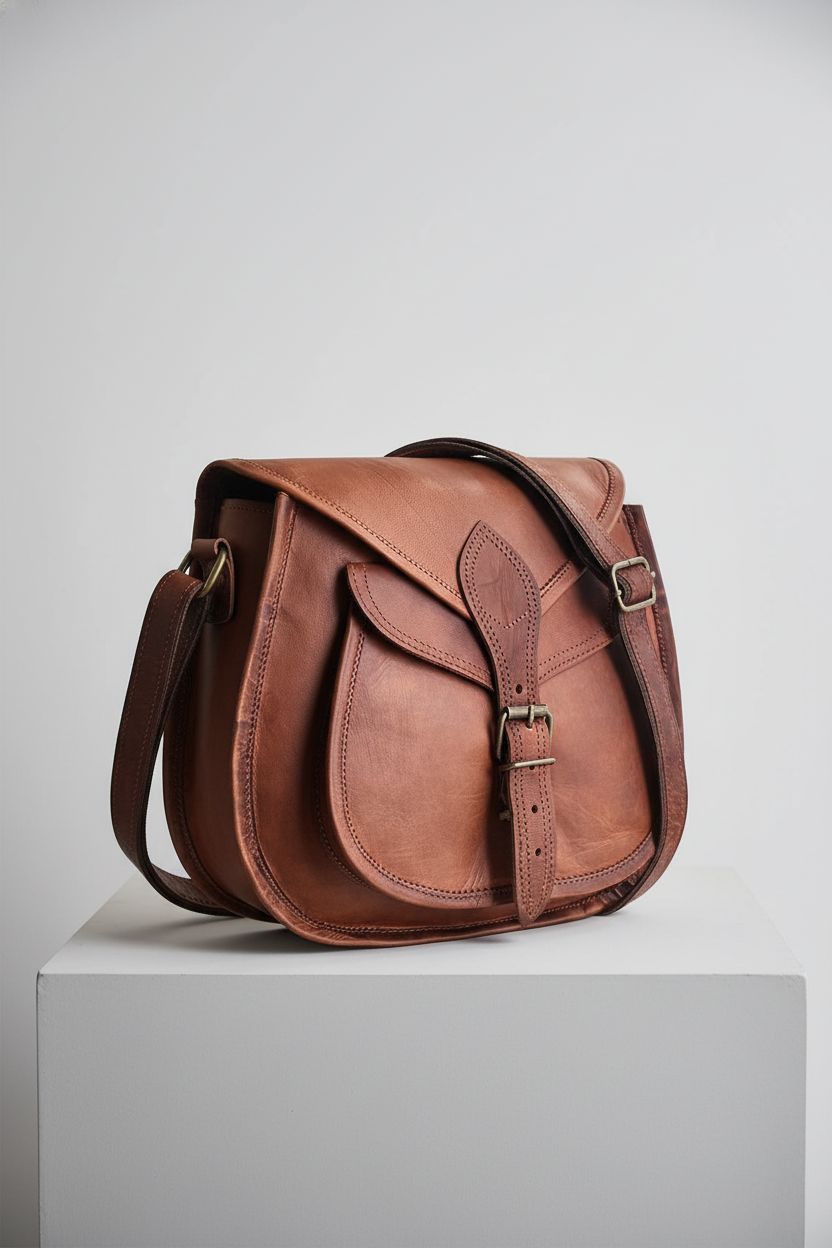 Elegant Rustic Town 11 inch leather crossbody satchel showcasing craftsmanship
