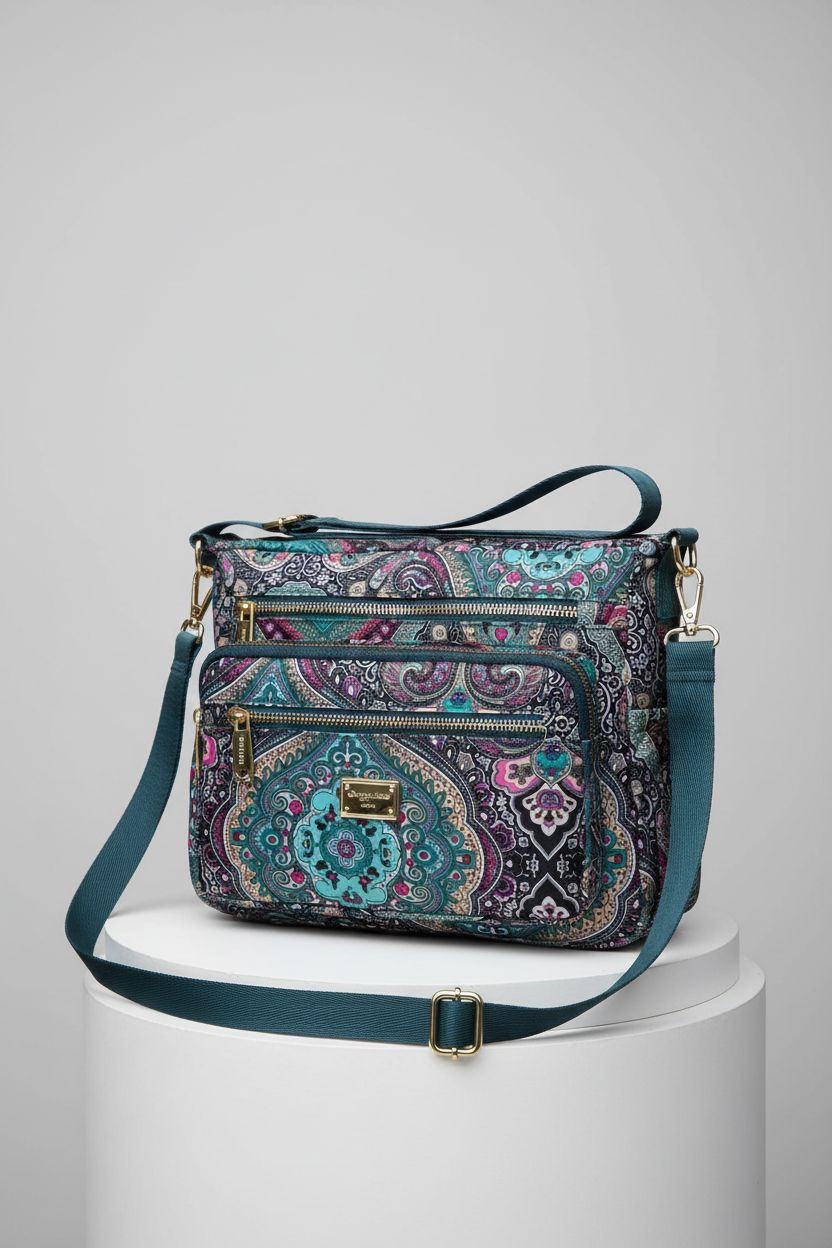 Pealwel medium size crossbody purse showcasing waterproof nylon and pockets