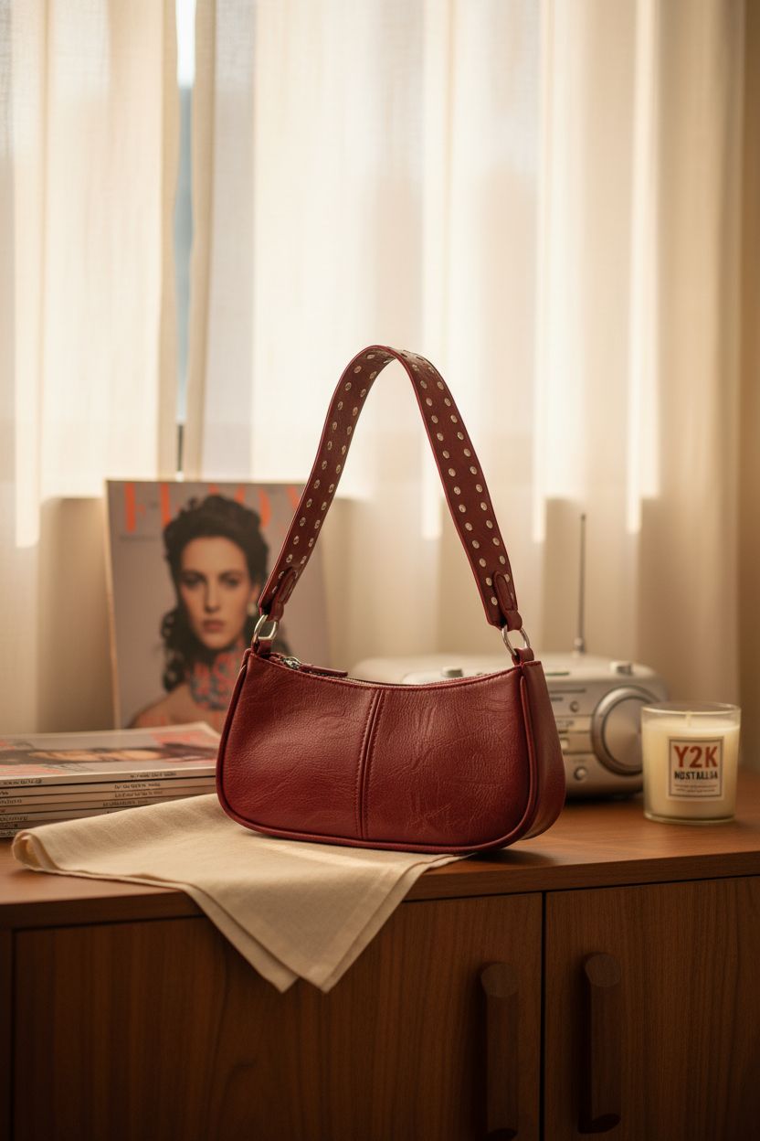 GETERUUV shoulder bag in a cozy mid-century nook with soft lighting