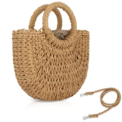 FENBEN Straw Crossbody Bag