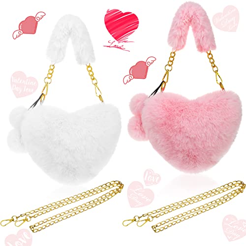 Saintrygo Furry Heart Purses