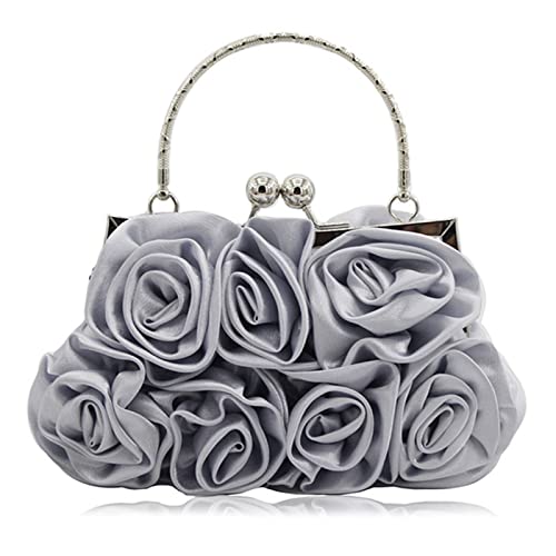 JAMBHALA Satin Rose Clutch