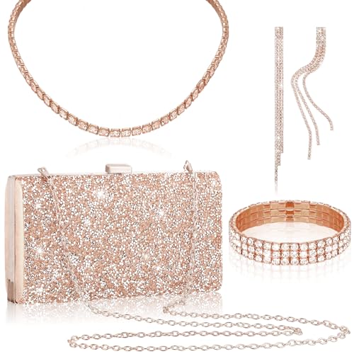 Kigeli Rhinestone Clutch Set