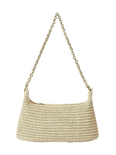 Verdusa Straw Chain Shoulder Bag