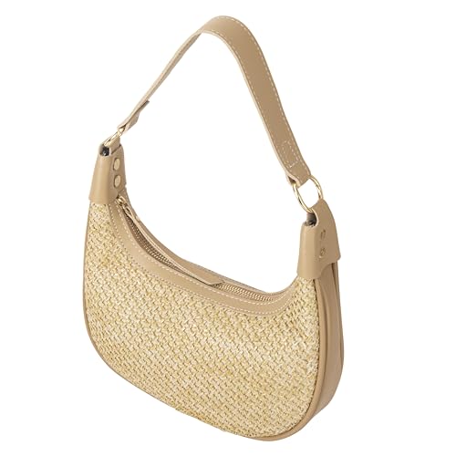 JOZZYAPA Straw Crescent Bag