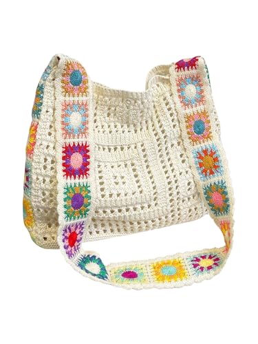 QWINEE Crochet Shoulder Bag