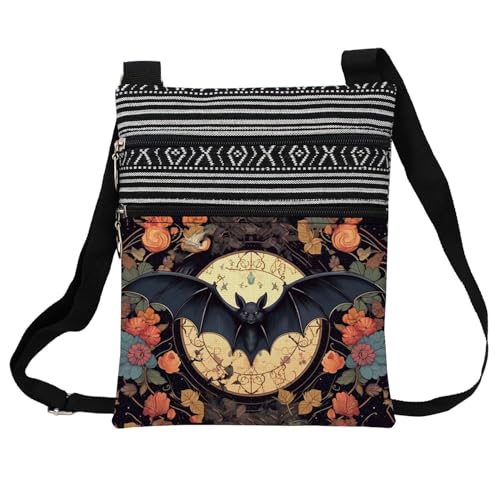 LiuenMgg Floral Bat Crossbody