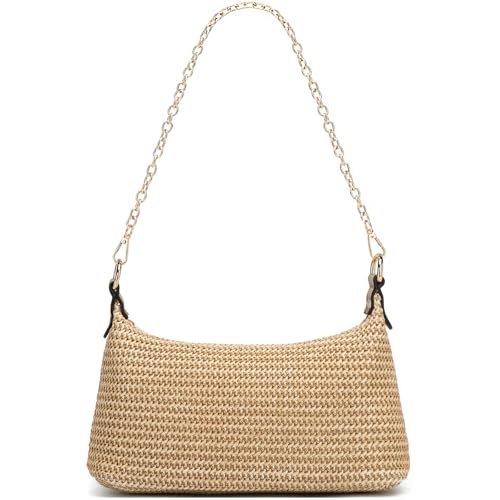 CROJUYI Straw Shoulder Bag