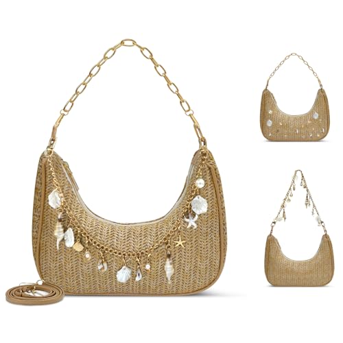 GZIXBDA Straw Shoulder Bag