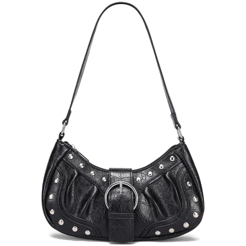 HIYOLALA Rivet Shoulder Bag