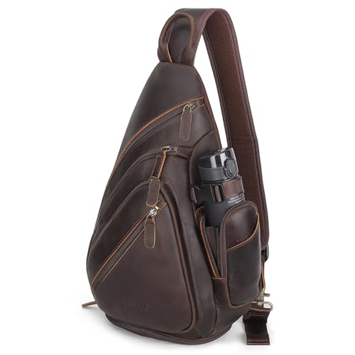 TIDING Leather Sling Bag