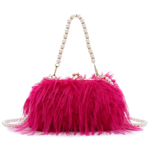 Fecialy Feather Clutch