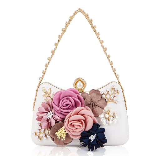 Milisente Floral Pearl Clutch